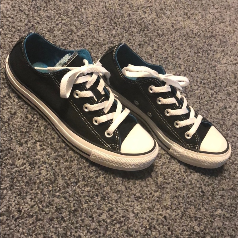Black/Blue Converse All Star Unisex  Low Top Shoes - Picture 3 of 13